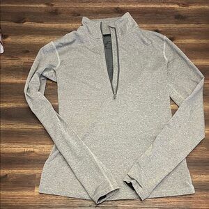 Nike Gray Heather Half-Zip Dri-Fit Top